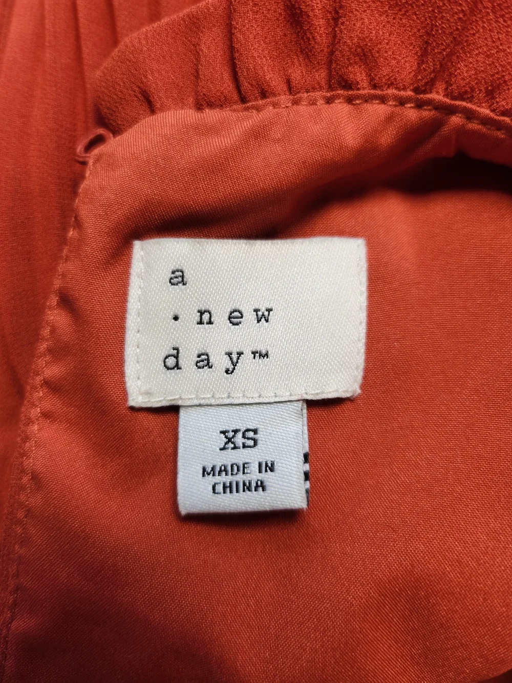 A New Day Sleeveless Pleated Midi Dress in Rust Orange XS